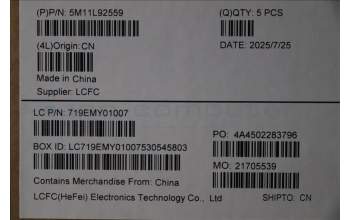Lenovo 5M11L92559 MECH_ASM FRU KB CCV NOR BL (LTN) UK BK