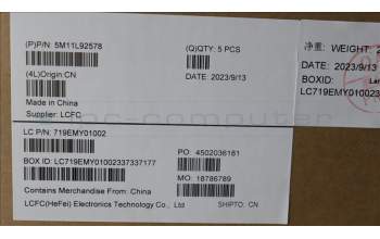 Lenovo 5M11L92578 MECH_ASM FRU KB CCV SWE/FIN BL CHY UK BK