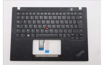Lenovo 5M11L92806 C-Cover with keyboard, Belgian, Black, Backlight, UK