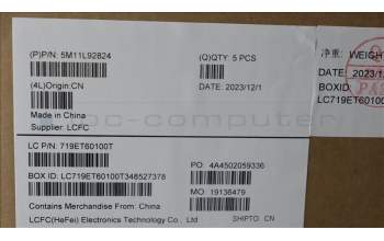 Lenovo 5M11L92824 C-Cover with keyboard, Czech Slovakian, Black, Backlight, UK