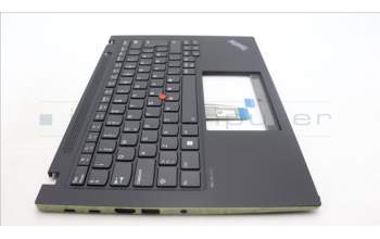Lenovo 5M11L92828 C-Cover with keyboard, Danish, Black, Backlight, UK