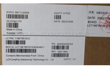 Lenovo 5M11L92836 C-Cover with keyboard, Estonian, Black, Backlight, UK