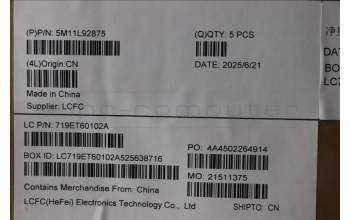 Lenovo 5M11L92875 MECH_ASM KBD w/CVR ITA BL (LTN) UK BK