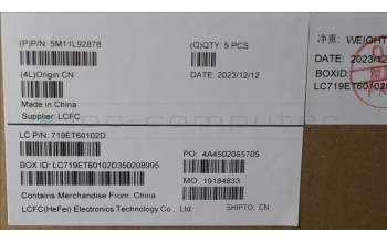 Lenovo 5M11L92878 MECH_ASM KBD w/CVR JPN BL (CHY) JP BK