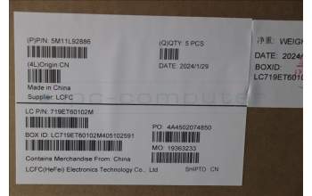 Lenovo 5M11L92886 C-Cover with keyboard, Spanish LA, Black, Backlight, UK