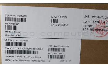 Lenovo 5M11L92896 C-Cover with keyboard, Nordic, Black, Backlight, UK