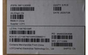 Lenovo 5M11L92958 C-Cover with keyboard, Belgian, Black, Backlight, WWAN, UK