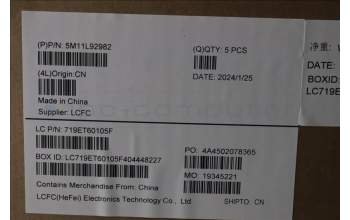 Lenovo 5M11L92982 MECH_ASM KBD Cc ENG BL (CHY) US WWAN BK