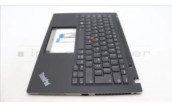 Lenovo 5M11L92996 C-Cover with keyboard, French, Black, Backlight, WWAN, US