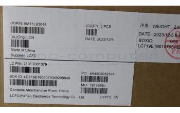 Lenovo 5M11L93044 C-Cover with keyboard, Norwegian, Black, Backlight, WWAN, UK