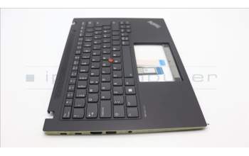 Lenovo 5M11L93044 C-Cover with keyboard, Norwegian, Black, Backlight, WWAN, UK
