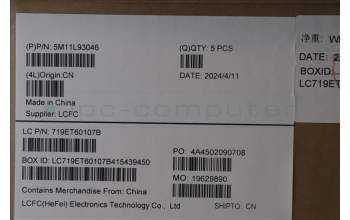 Lenovo 5M11L93046 MECH_ASM KBD Cc NORDIC BL(CHY)UK WWAN BK