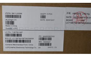 Lenovo 5M11L93096 C-Cover with keyboard, Ukraine, Black, Backlight, WWAN, US