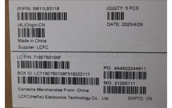 Lenovo 5M11L93118 C-Cover with keyboard, USA English, Grey, Backlight, US