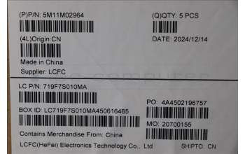 Lenovo 5M11M02964 C-Cover with keyboard, Hungarian, Black, UK