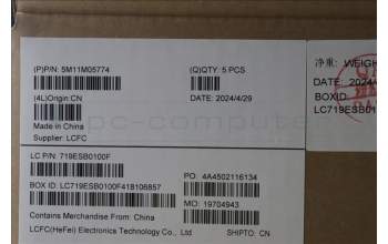 Lenovo 5M11M05774 MECH_ASM KBD BZL,WL,FPR,BK,CHY,GRE