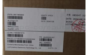 Lenovo 5M11M05809 MECH_ASM KBD BZL,WL,FPR,BK,SRX,GER