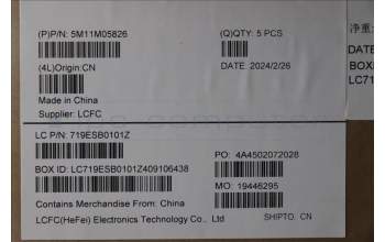 Lenovo 5M11M05826 MECH_ASM KBD BZL,WL,FPR,BK,SRX,SWS