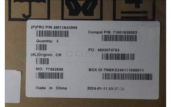 Lenovo 5M11N43999 MIDDLE_FRAME_ASSY_NT_CLOUD_GREY