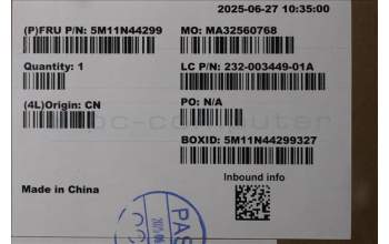 Lenovo 5M11N44299 FRU, MECH_ASM, TF stand M9-6P