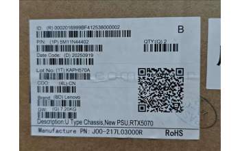 Lenovo 5M11N44402 U Type Chassis,New PSU,RTX5070