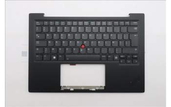 Lenovo 5M11N61082 C-Cover with keyboard, Belgian, Deep Black, FingerPrint Reader, WLAN, UK