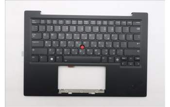 Lenovo 5M11N61095 C-Cover with keyboard, Hebrew, Deep Black, FingerPrint Reader, WLAN, US