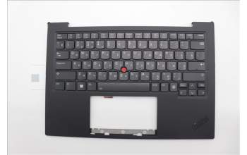 Lenovo 5M11N61106 C-Cover with keyboard, Russian, Deep Black, FingerPrint Reader, WLAN, US