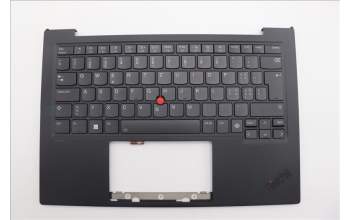 Lenovo 5M11N61110 C-Cover with keyboard, Switzerland, Deep Black, FingerPrint Reader, WLAN, UK