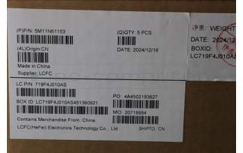 Lenovo 5M11N61153 C-Cover with keyboard, Ukraine, Deep Black, FingerPrint Reader, WLAN, US