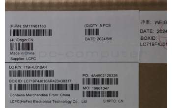 Lenovo 5M11N61163 C-Cover with keyboard, Estonian, Deep Black, FingerPrint Reader, WWAN, UK