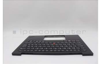 Lenovo 5M11N61163 C-Cover with keyboard, Estonian, Deep Black, FingerPrint Reader, WWAN, UK