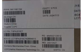 Lenovo 5M11N61164 C-Cover with keyboard, US English Euro, Deep Black, FingerPrint Reader, WWAN, US