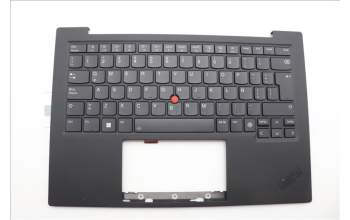 Lenovo 5M11N61175 C-Cover with keyboard, Spanish LA, Deep Black, FingerPrint Reader, WWAN, UK