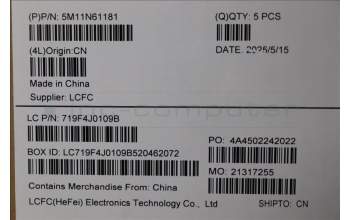 Lenovo 5M11N61181 C-Cover with keyboard, Slovenian, Deep Black, FingerPrint Reader, WWAN, UK