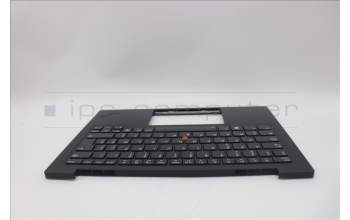Lenovo 5M11N61193 C-Cover with keyboard, Belgian, Deep Black, FingerPrint Reader, WWAN, UK