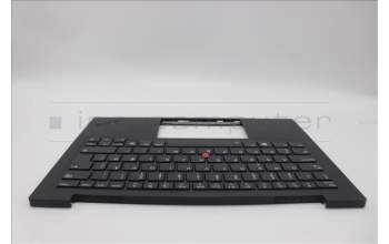 Lenovo 5M11N61198 C-Cover with keyboard, Danish, Deep Black, FingerPrint Reader, WWAN, UK