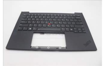 Lenovo 5M11N61199 C-Cover with keyboard, USA English, Deep Black, FingerPrint Reader, WWAN, US