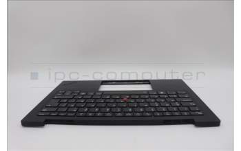 Lenovo 5M11N61208 C-Cover with keyboard, Icelandic, Deep Black, FingerPrint Reader, WWAN, UK