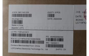 Lenovo 5M11N61209 C-Cover with keyboard, Italian, Deep Black, FingerPrint Reader, WWAN, UK