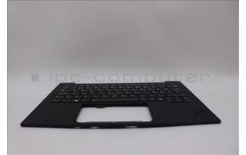 Lenovo 5M11N61220 C-Cover with keyboard, Swedish/Finnish, Deep Black, FingerPrint Reader, WWAN, UK