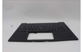 Lenovo 5M11N61227 C-Cover with keyboard, Ukraine, Deep Black, FingerPrint Reader, WWAN, US