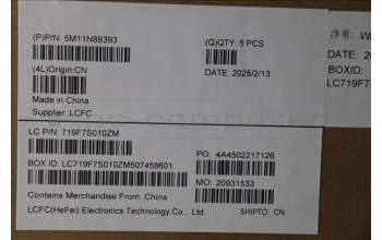 Lenovo 5M11N89393 C-Cover with keyboard, Brazil Portuguese, Black, Backlight, UK