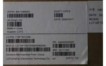 Lenovo 5M11N89404 C-Cover with keyboard, Danish, Black, Backlight, UK