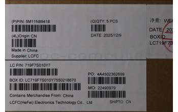 Lenovo 5M11N89418 C-Cover with keyboard, French, Black, Backlight, US