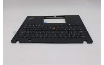 Lenovo 5M11N89418 C-Cover with keyboard, French, Black, Backlight, US