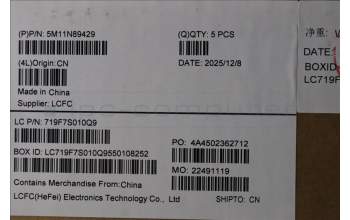 Lenovo 5M11N89429 MECH_ASM BL KB BK MG HBW LTN