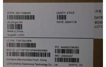 Lenovo 5M11N89435 C-Cover with keyboard, Icelandic, Black, Backlight, UK