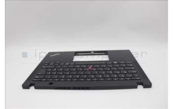 Lenovo 5M11N89438 C-Cover with keyboard, Italian, Black, Backlight, UK