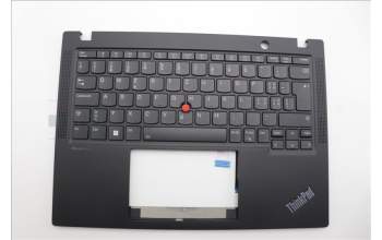 Lenovo 5M11N89474 C-Cover with keyboard, Switzerland, Black, Backlight, UK